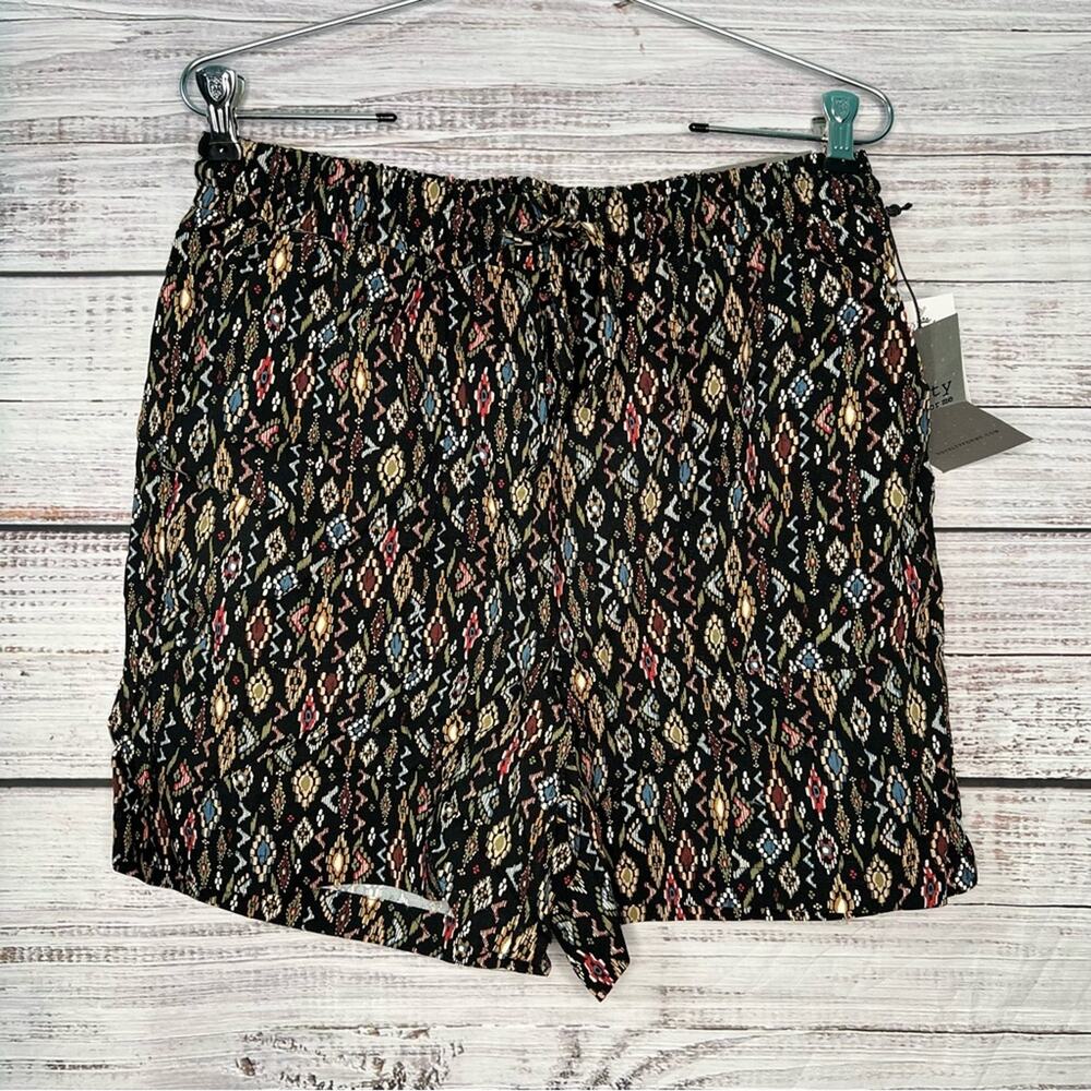 Royalty for Me Small‎ Azteca Rayon Shorts Casual Flowy Stretch Waist NEW